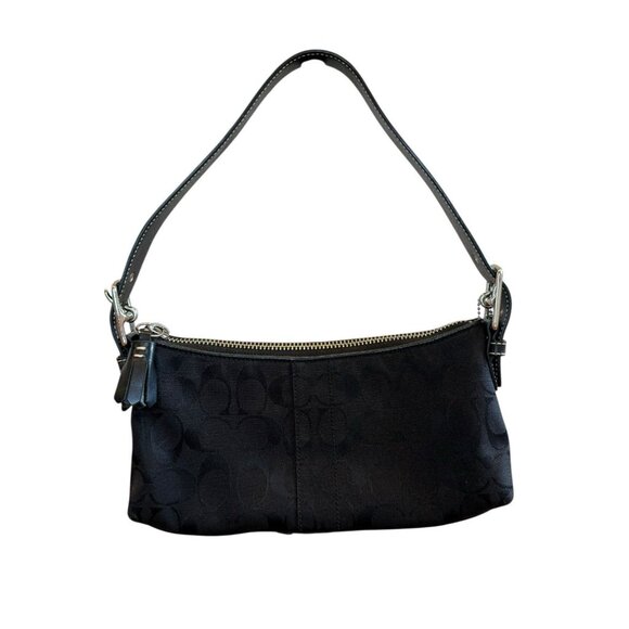 COACH Vintage Y2K Soho East West Baguette Signature C Pattern In Black - Picture 3 of 16